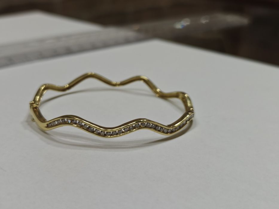 Brățară aur 14k 10.94gr diamante naturale(r)