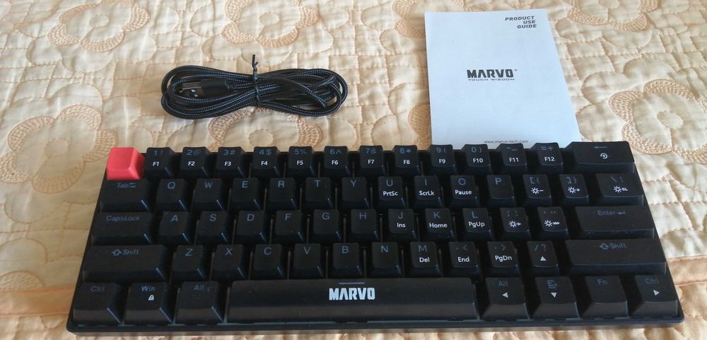 Tastatura Gaming Mecanica MARVO KG933G, USB, Layout US, negru, aproape noua, cu garantie