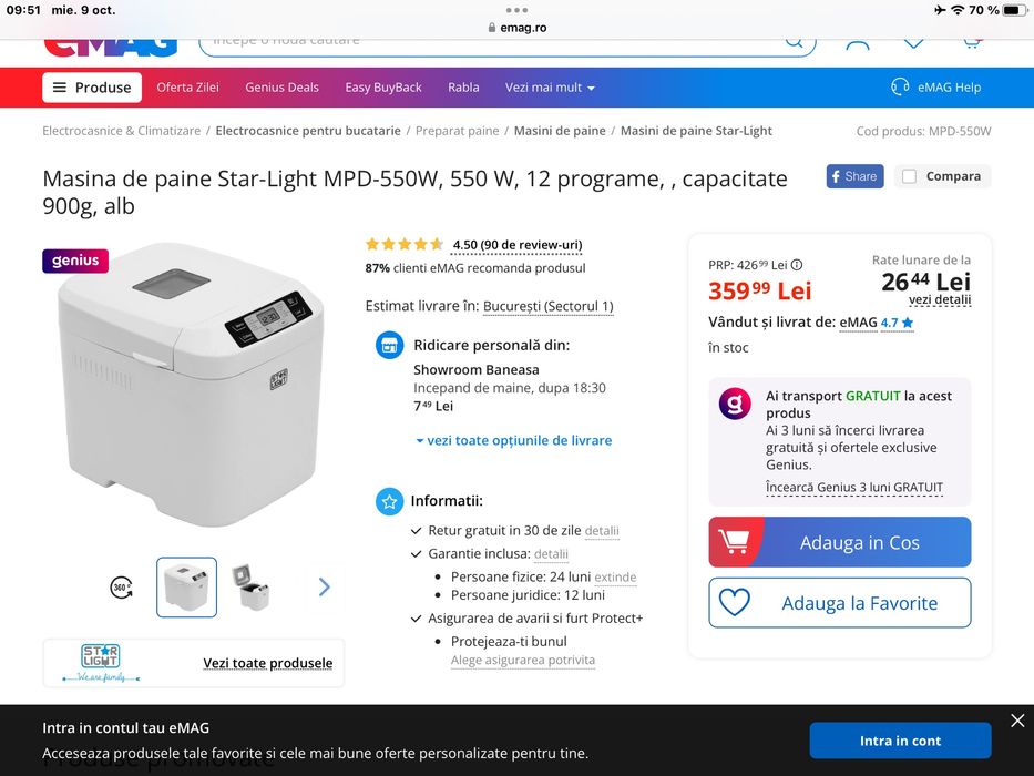 Aparat de facut paine nou