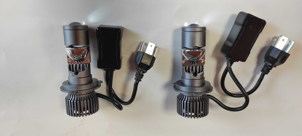 LED ЛЕД диодни крушки с лупа H4 Х4 12V - 24V 80W 12000LM