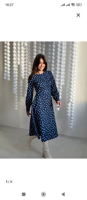 Платье в горошек -новое .размер 48-50