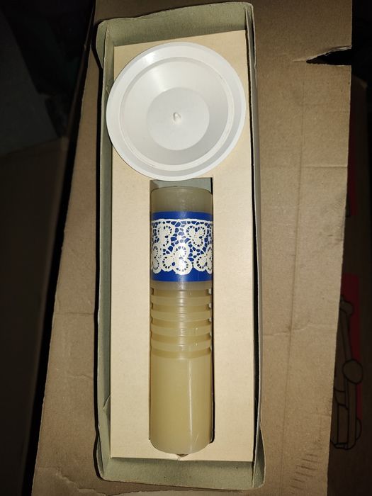 Свещ голяма с чинийка