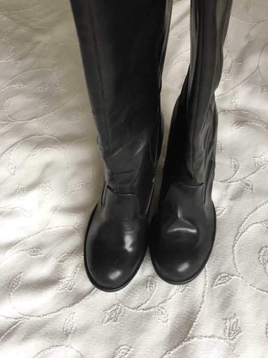 Маркови дамски ботуши Cable, 40 номер, естествена кожа, черни без цип