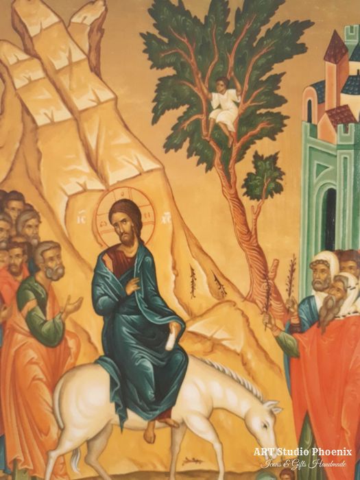 Икона Вход Господен (Цветница) icona Vhod Gospoden (Cvetnica)