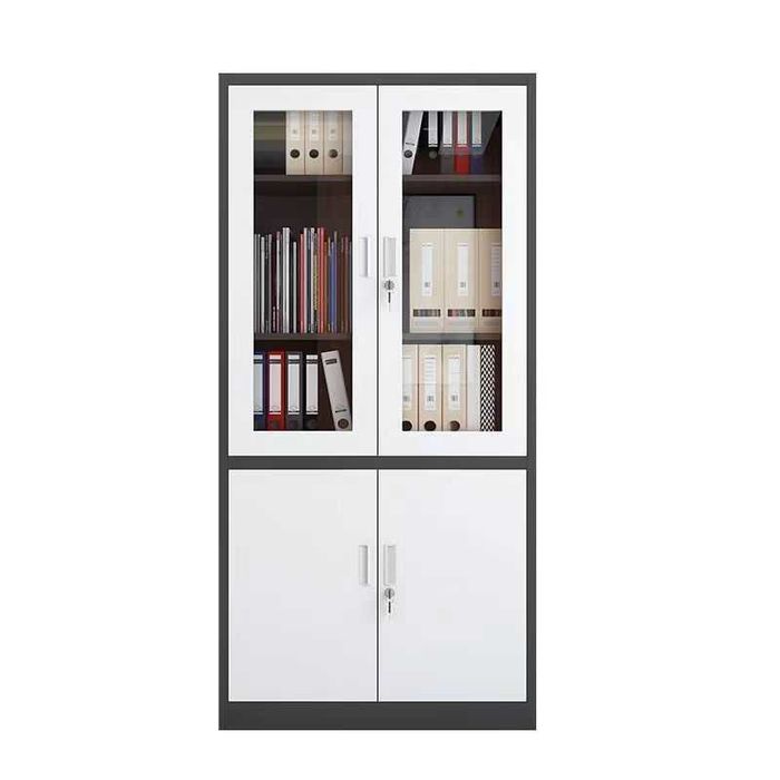 Зангламайдиган пўлатдан китоб жавони кучли металл токчалар билан/оптом