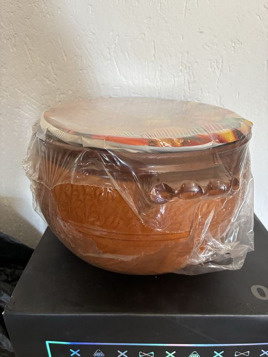 Глинен гювеч  с капак 5л