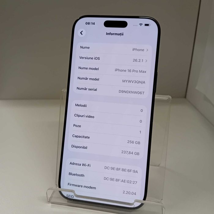 Iphone 16 ProMax 256Gb (ag49 Esplanada b.7700) Garantie 2 Ani