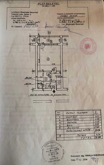 Garsoniera, 32 mp, Pajura, direct proprietar
