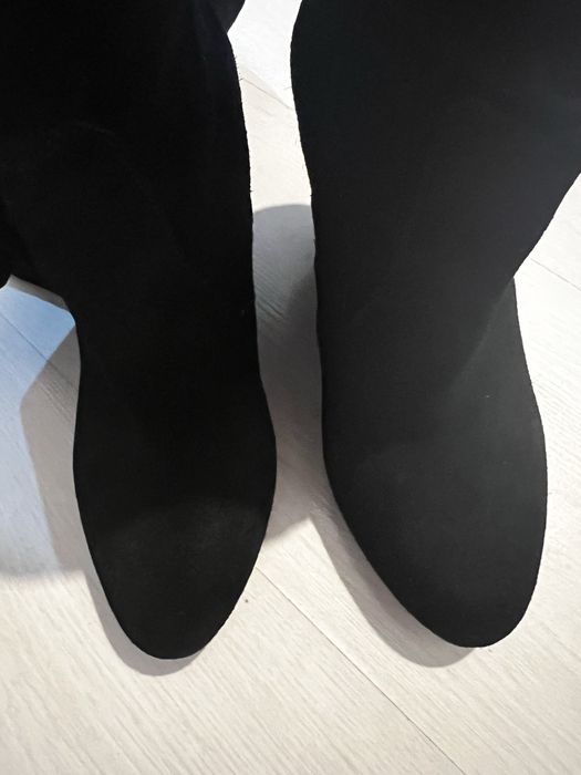 Cizme piele intoarsa dama Zara