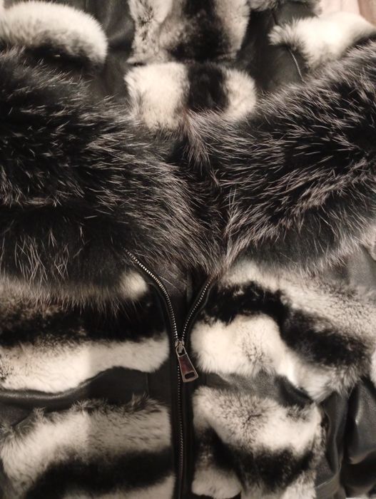 Яке от естествена кожа и косъм  ново