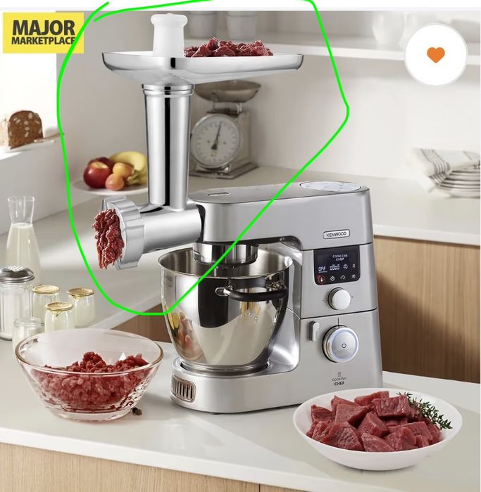 Accesoriu tocare Carne mixer Kenwood Chef - Include 2 Tuburi pentru Cârnați Kenwood Sense / Sense XL Chef / Chef XL
