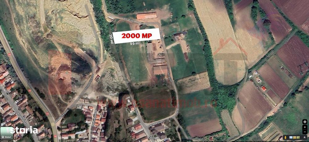 Teren de 2000 mp, deschidere la 2 strazi, Sura Mare |SkyVideo