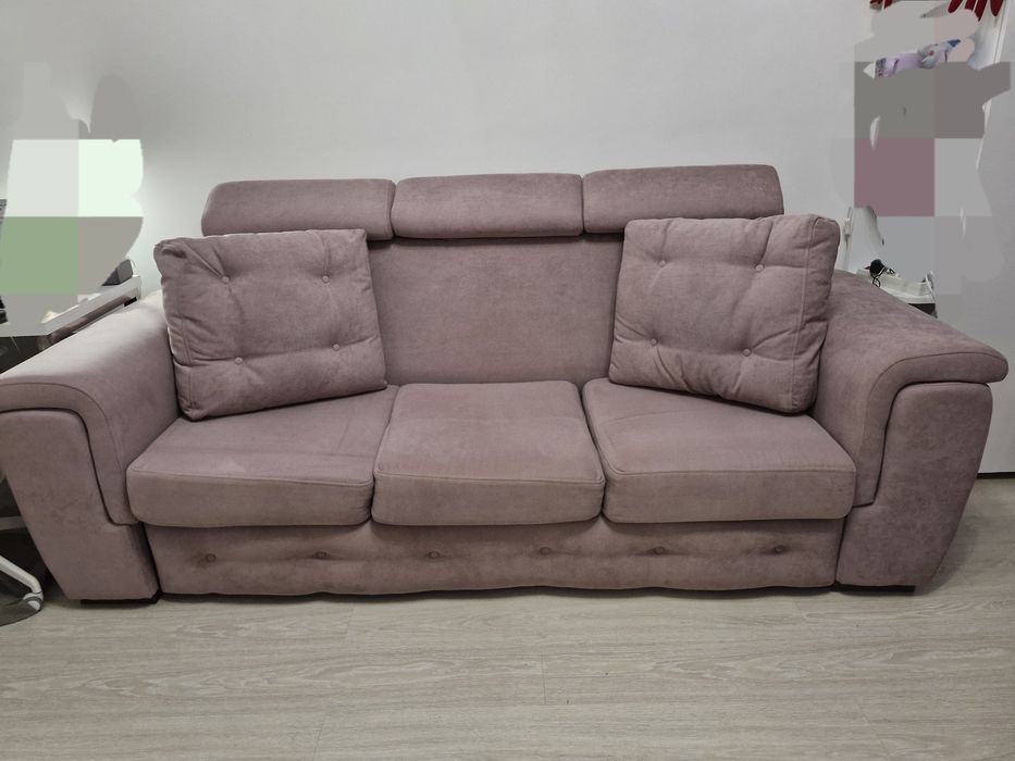 Canapea lila, extensibila, stare impecabila