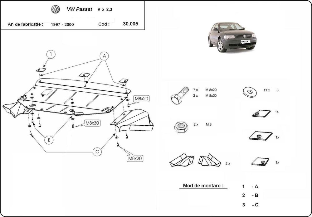 Метална кора под двигател скорости Audi A4 B5 A6 C6 VW Passat B5 Skoda