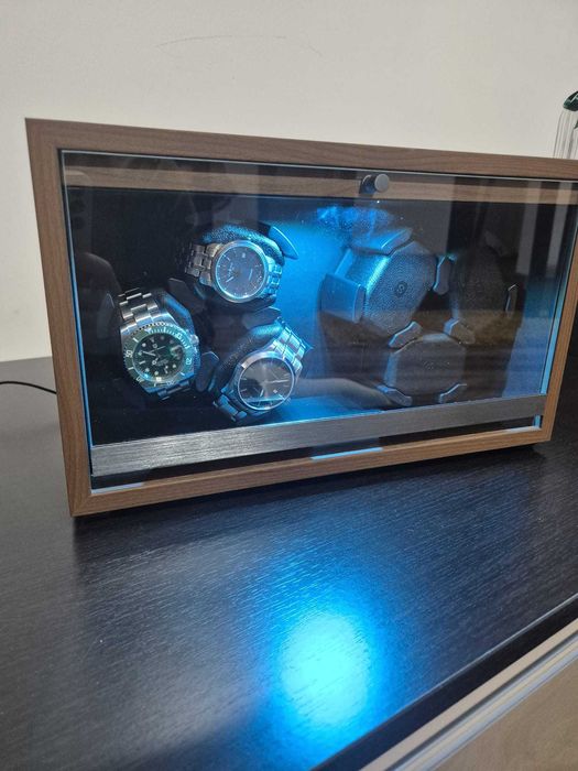 Cutie Intoarcere 6 Ceasuri Automate ANWBROAD, Lemn, LED, Resigilat