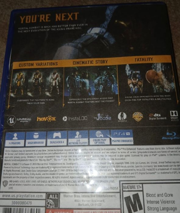 Продам диск  Mortal Kombat 11 ps4