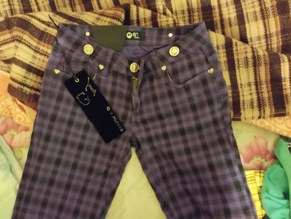 Продам брюки летние клетчатые