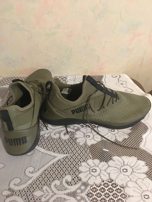 Кросовки puma, размер 45, привезены из Германии, новые., цвет хакки.
