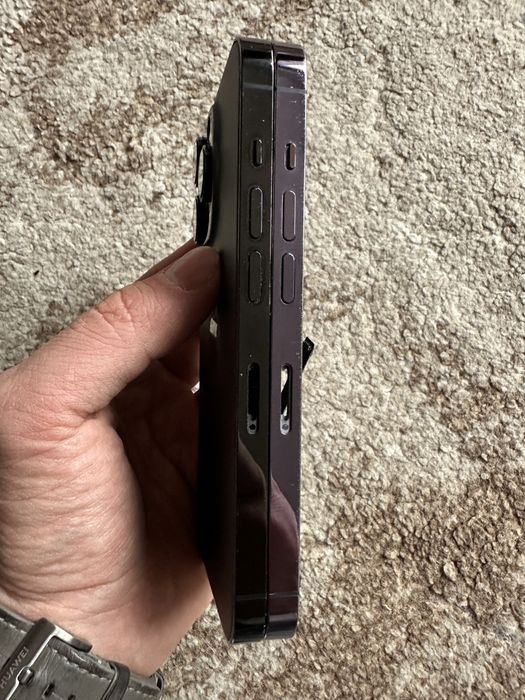 Carcase iPhone 14 Pro Grey/ Purple, full flex, stare foarte buna