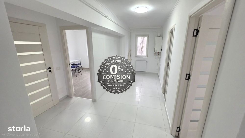 Apartament cu 3 camere, etaj 3, renovat total, VASLUI zona CENTRU-AURO