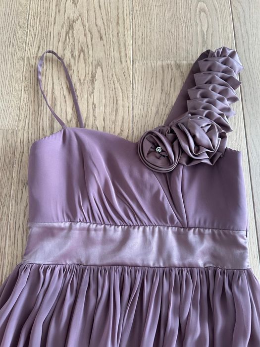 Rochie elegantă mov ocazie nuntă/botez un umăr, L/40