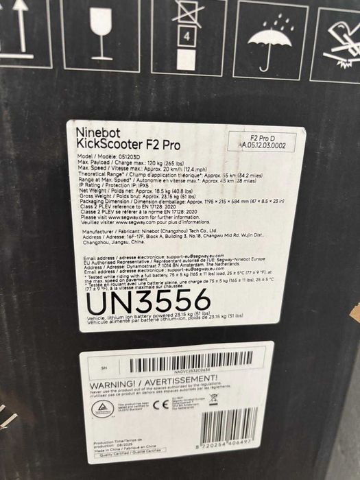 Trotineta Electrica Ninebot F2 Pro KickScooterM SEGWAY sigilata