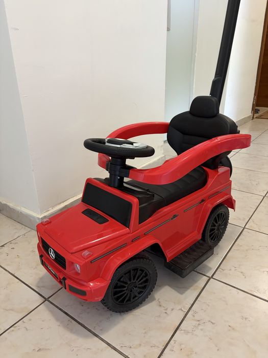 Ride-on с дръжка MERCEDES G350D ЧЕРВЕНА кола