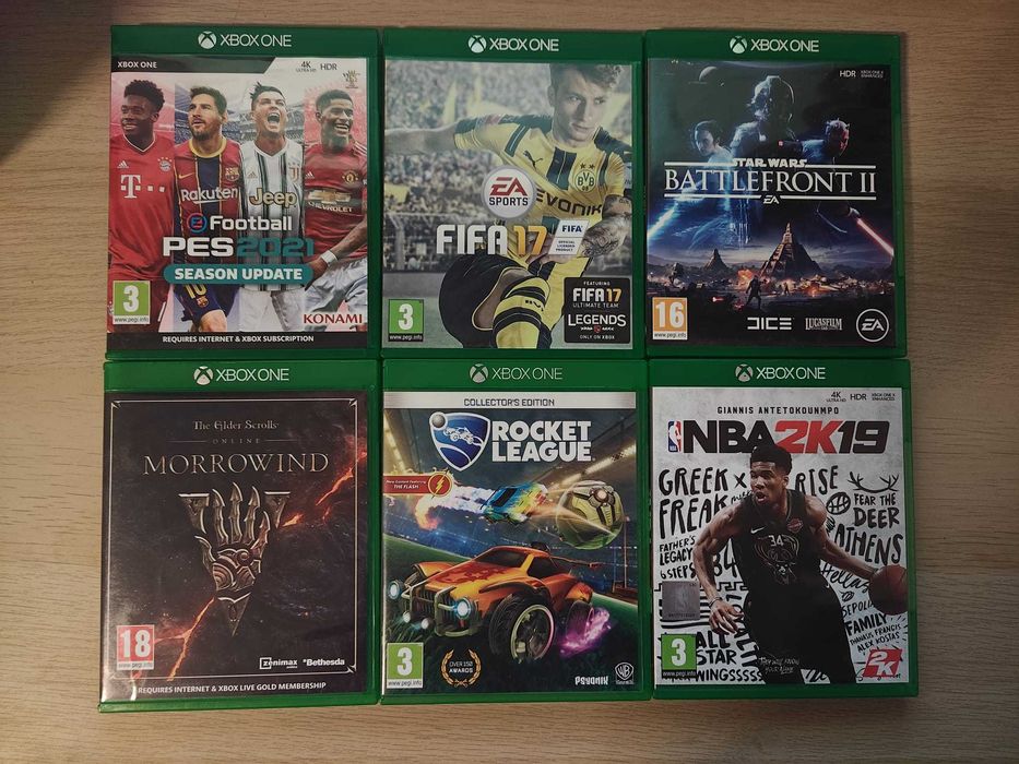 Xbox One S - 1 TB - 2 Controllere & 6 Jocuri - Perfect Functional - Curatat intern