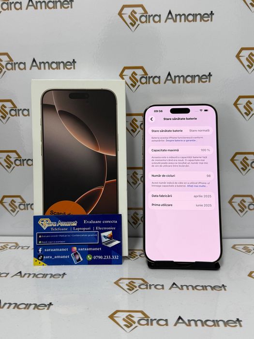 Iphone 16 Pro Max 256Gb ( baterie 100% ) Sara Amanet