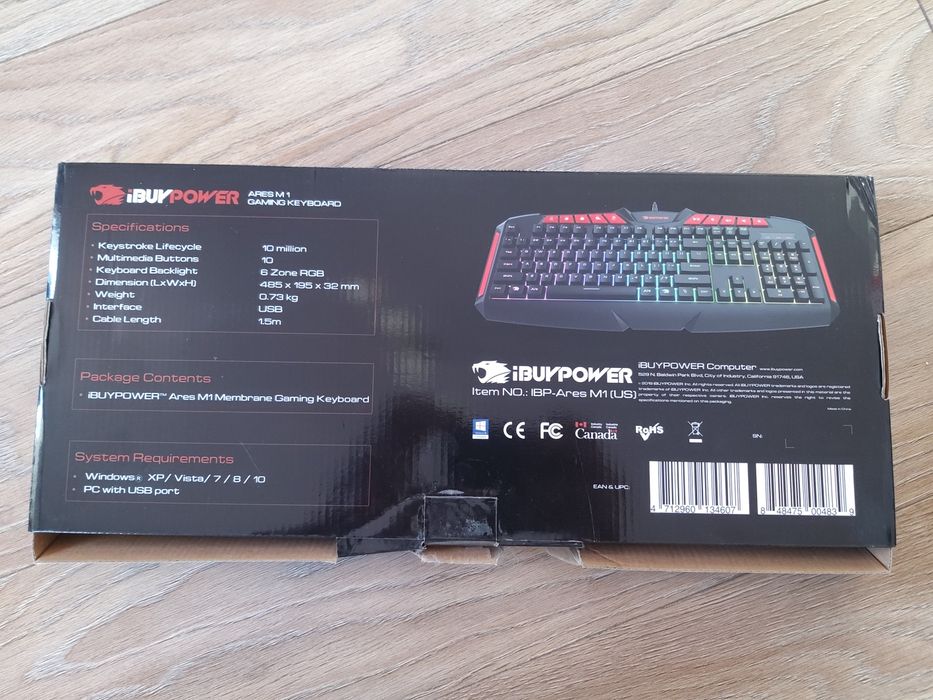 Геймърска клавиатура RGB iBUYPOWER Ares M1 – нова!