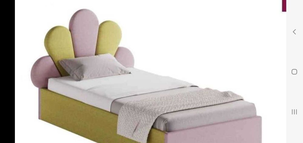 Pat tapițat power cu saltea 90/200