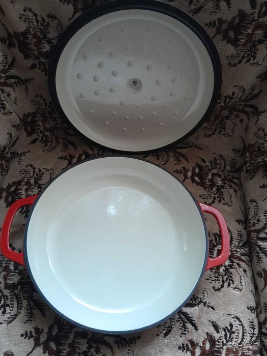 Tigaie/ceaun profesională, nouă din fontă cu capac – 3,1 L – Ernesto