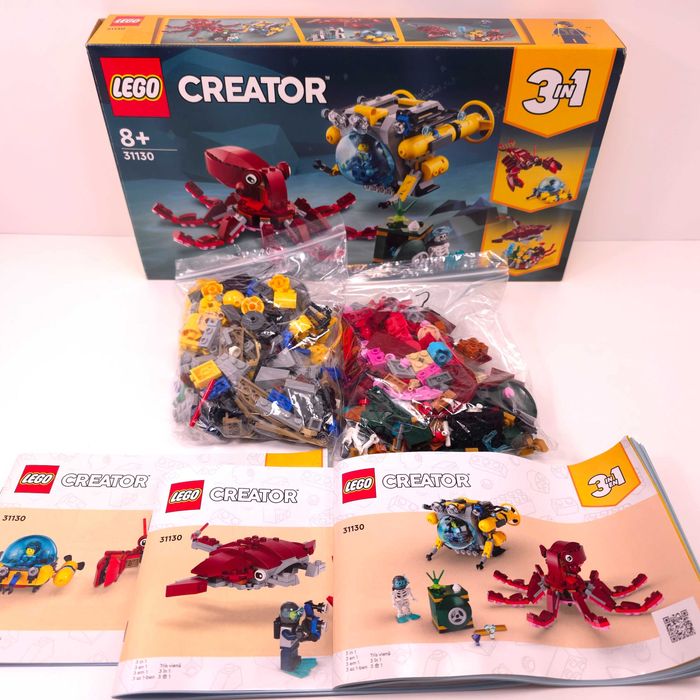 Vând LEGO Creator 3in1 Sunken Treasure Mission (31130)[522 Piese] Set Complet, Cutie + Instrucțiuni