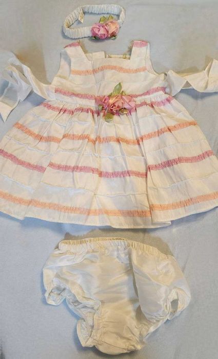 Комплект для девочки , платье, ободок