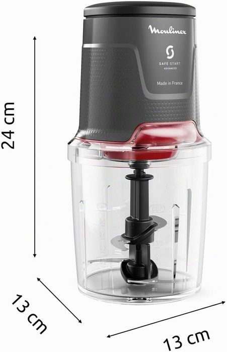 Електрическа чопърка Moulinex Easy Press AT740H с мощен 600W мотор, 4 остри ножа от неръждаема стомана, капацитет 500 мл, лек ДЕФЕКТ!