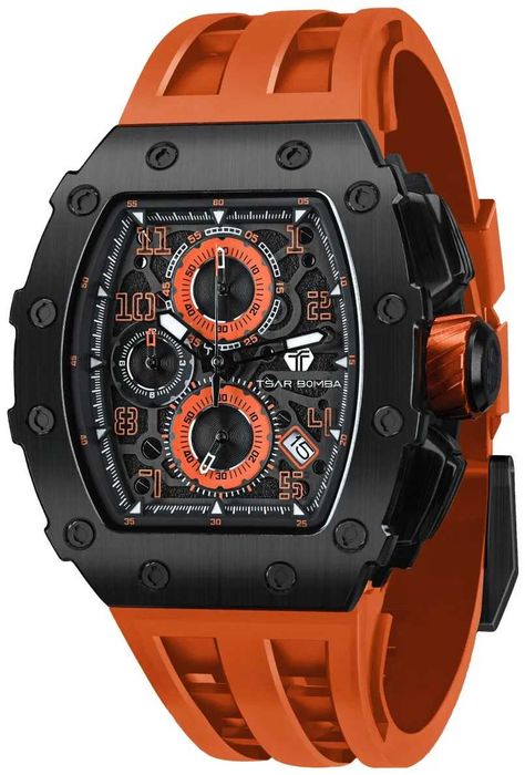 Нов часовник TSAR BOMBA Premium Iron Ember TB8204QR2 - гаранция