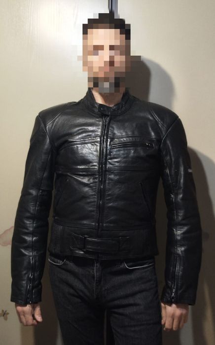 Geaca moto din piele groasă Ashman (3kg+) marime S-M