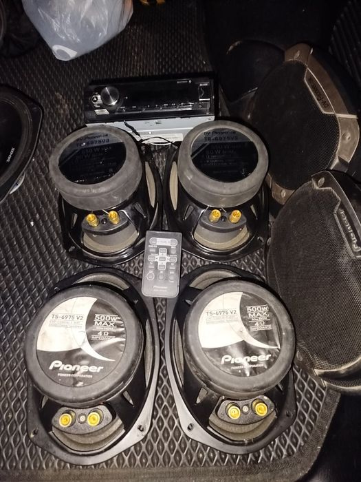 Пионер магнитофон и колонки