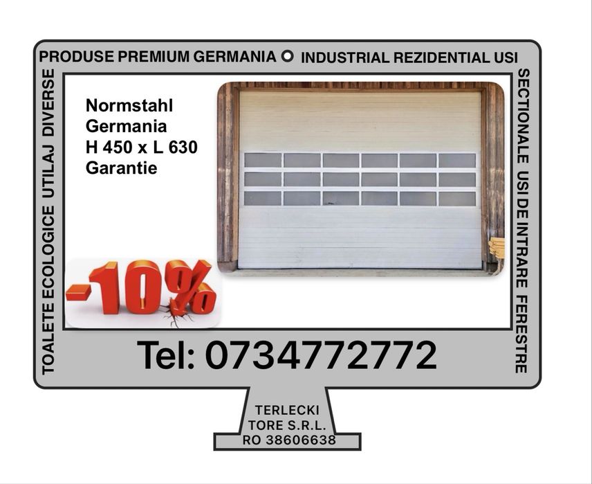 USA SECTIONALA INDUSTRIALA Normstahl poarta garaj H 450 x L 630 Garant
