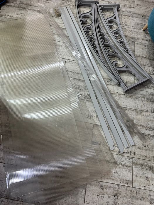 2 бр. Козирка / стряха / Навес поликарбонат 300 х 100 см