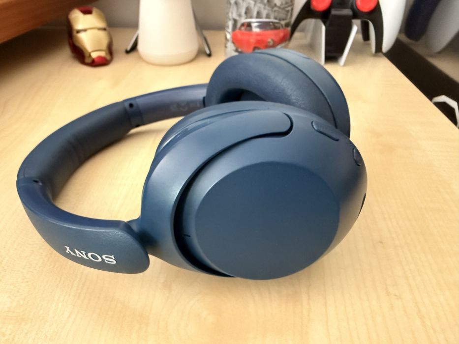 Casti Over the Ear Sony WHXB910NL Extra Bass Noise cancelling Wireless Bluetooth Microfon Albastru
