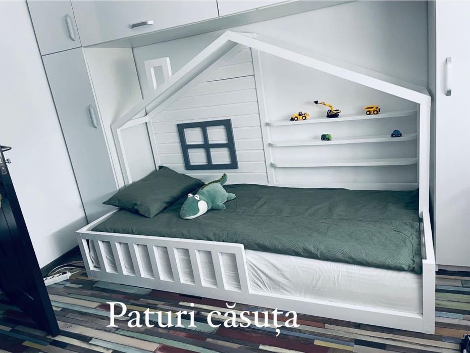 Pat montessori -lemn masiv- Transport gratuit