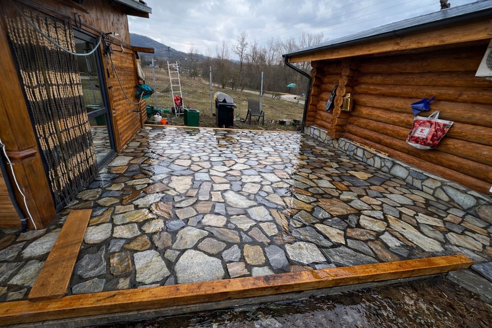 Piatra naturala de munte grecia si montaj