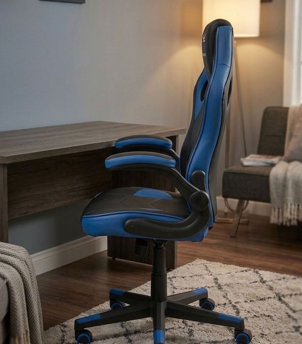 Геймърски стол син