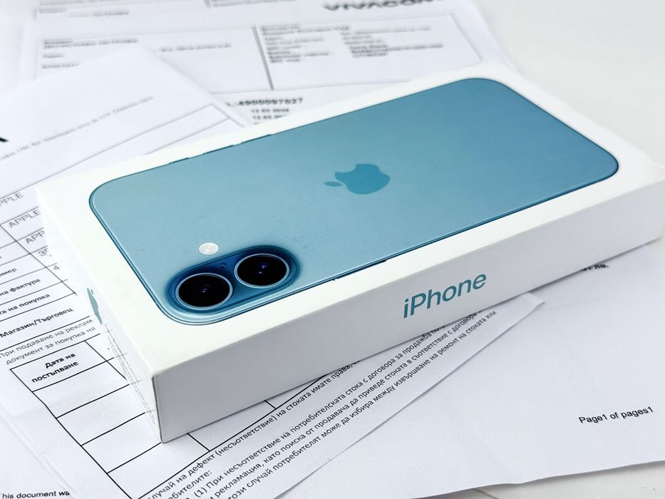 НОВ! Apple iPhone 16 Plus 512GB Teal 2г. Гаранция!