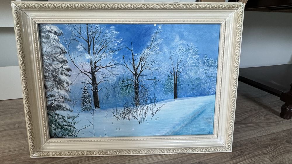 Зимна картина неизвестен художник