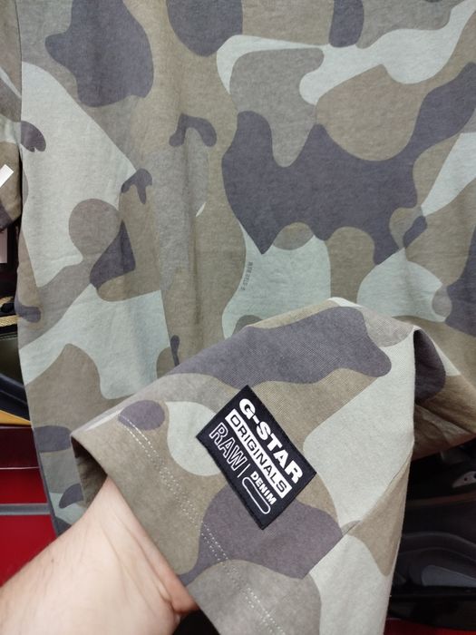 Оригинална тениска G-Star Raw Camo Loose S нова мъжка камуфлажна