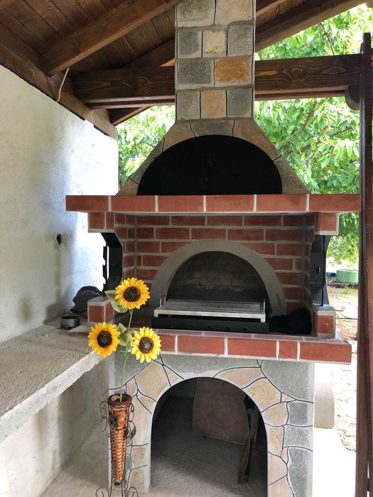 Барбекю с фурна - пещ Стандарт (комбинирано) с облицовка от камък