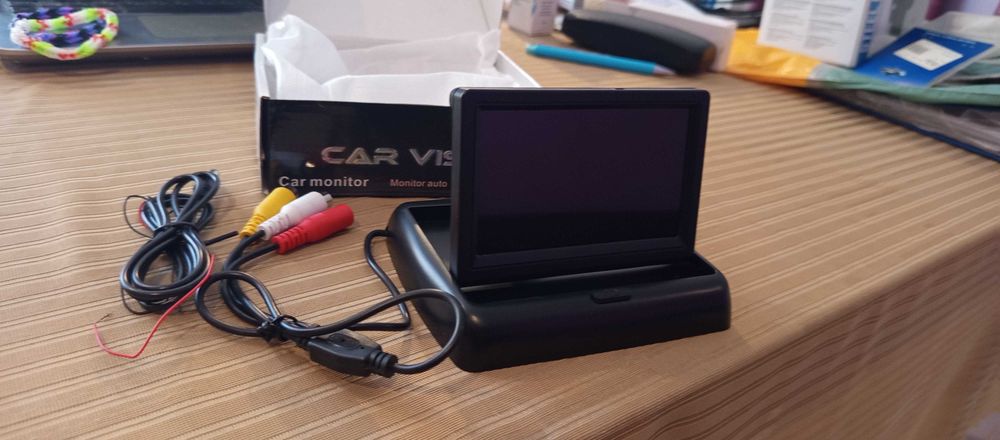 Монитор Color TFT-LCD Car Vision, MM-01, 4.3” сгъваем, 2 видео входа, Резолюция 480 x 272