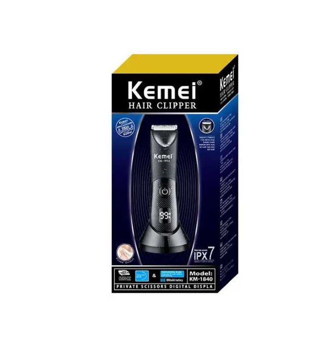 Aparat de ras Kemei-1840, Barba Corp Inghinal, Wireless, Led, 6000 rpm
